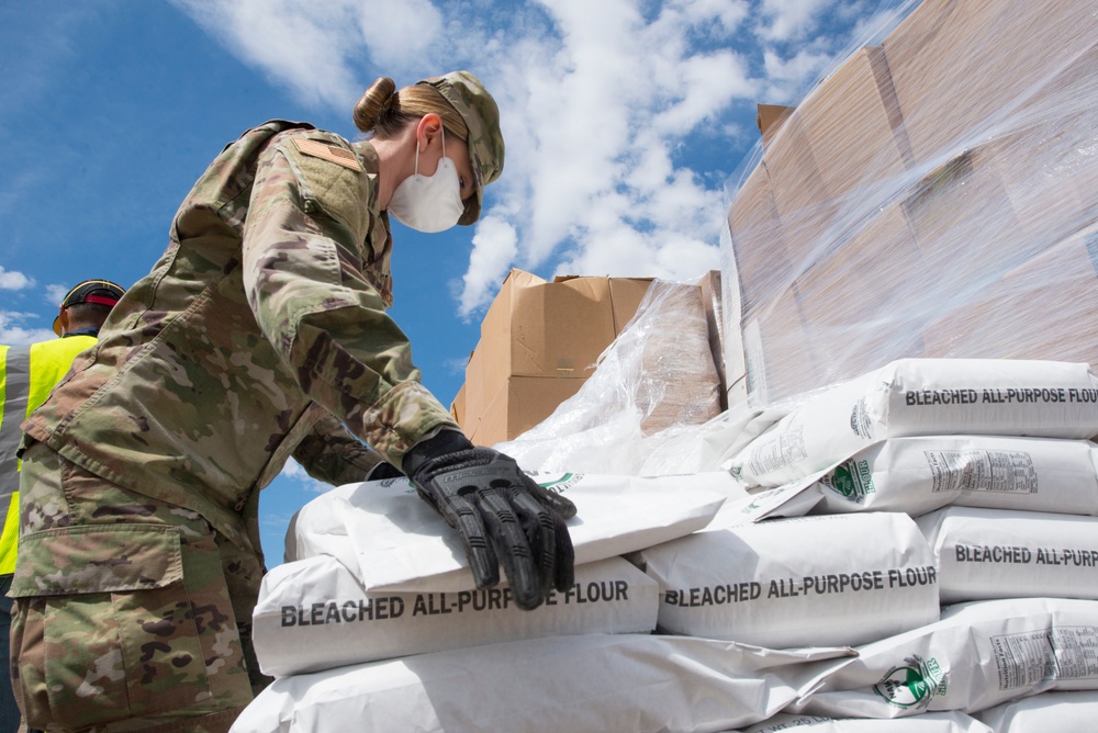 Airmen from the 150th Mission support Group headed to Rock Springs for another food delivery in support of the New Mexico National Guard Joint Task Force COVID-19 response mission.
