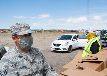 Airmen from the 150th Mission support Group headed to Rock Springs for another food delivery in support of the New Mexico National Guard Joint Task Force COVID-19 response mission.