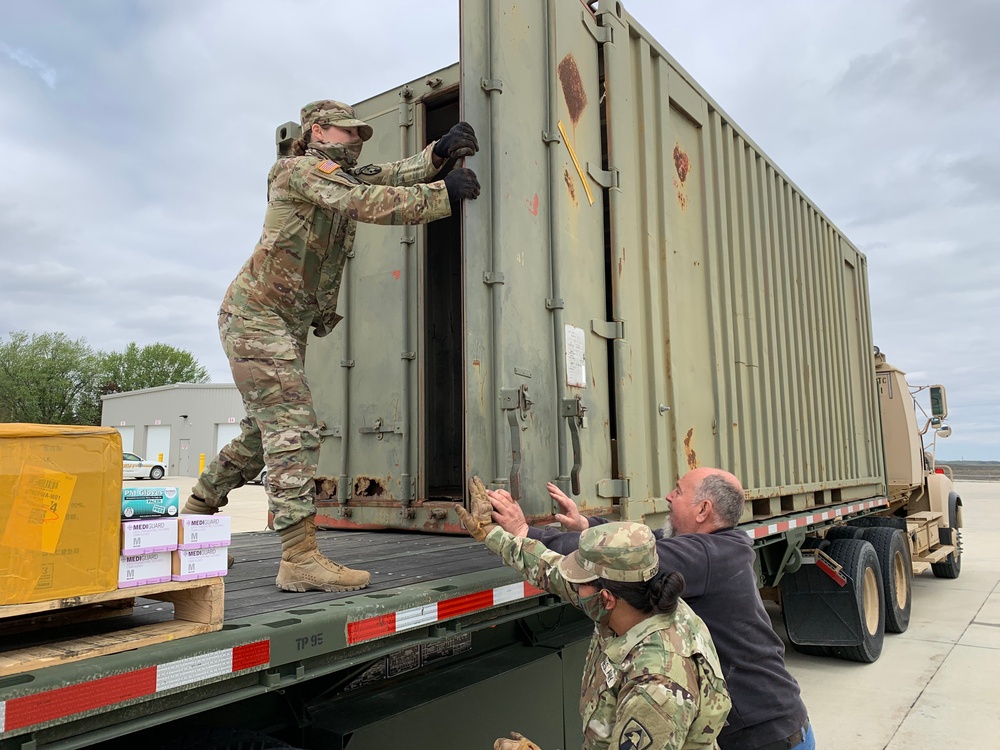 Iowa National Guard Soldiers deliver medical PPE for upcoming primary election
