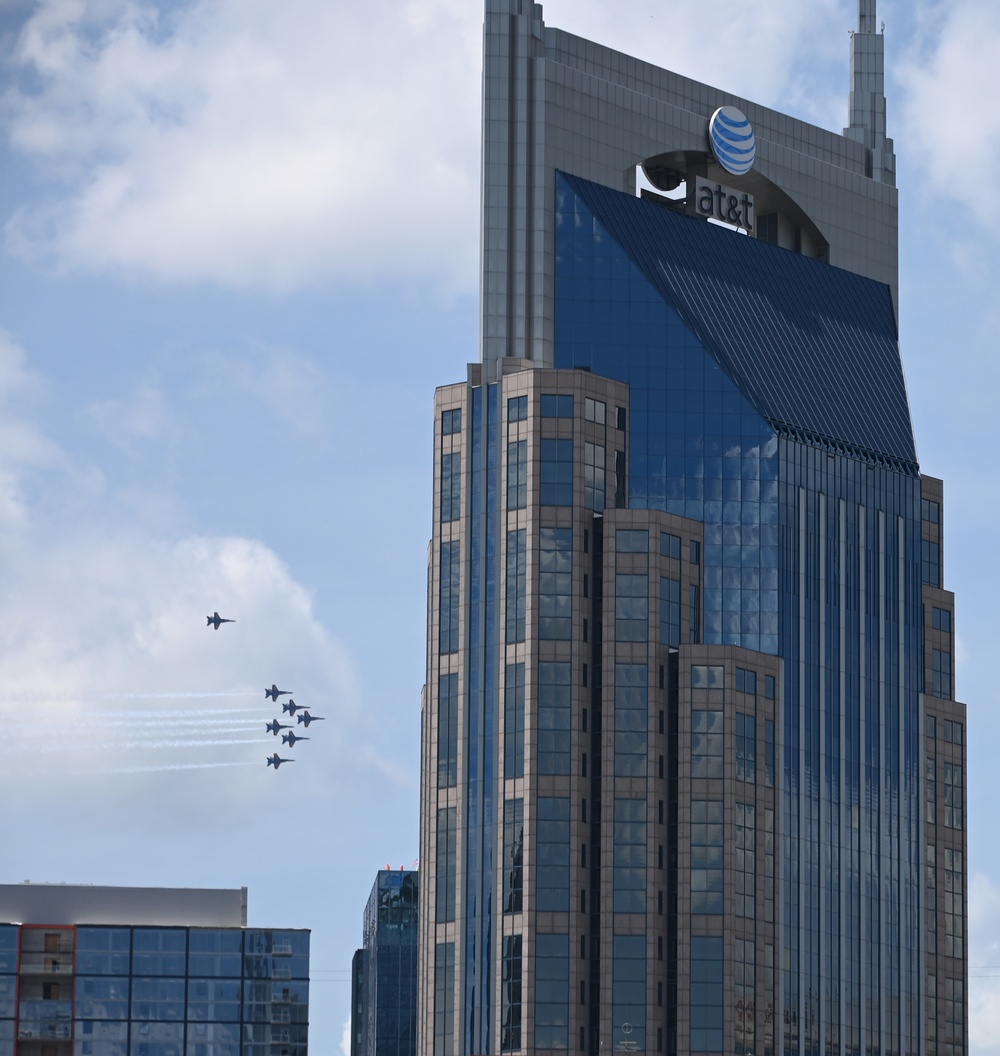 The Blue Angels America Strong flyover over Nashville