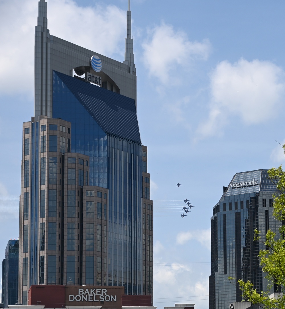 The Blue Angels America Strong flyover over Nashville