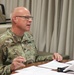 Sierra Army Depot Commander on teleconference with AMC commanding general