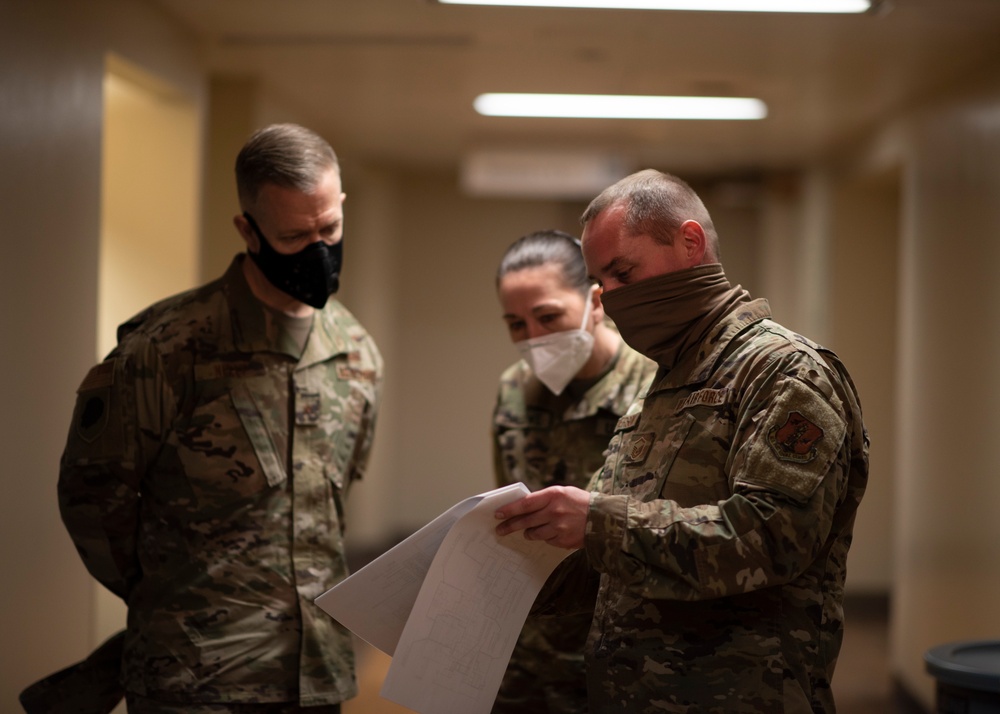 Westlake Alternate Care Facility Site Visit by the Adjutant General