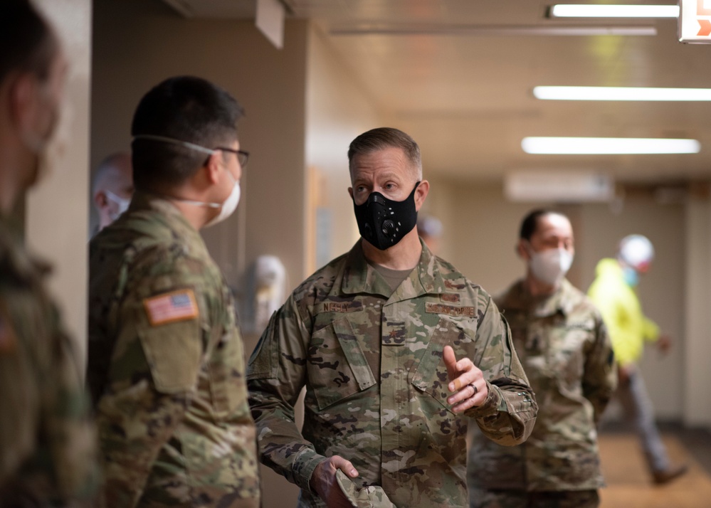 Westlake Alternate Care Facility Site Visit by the Adjutant General