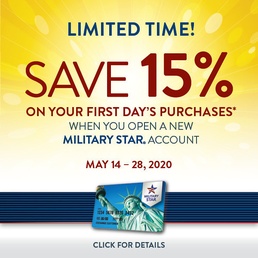 New MILITARY STAR Applicants Can Save an Extra 15% May 14-28