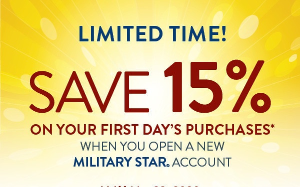 New MILITARY STAR Applicants Can Save an Extra 15% May 14-28