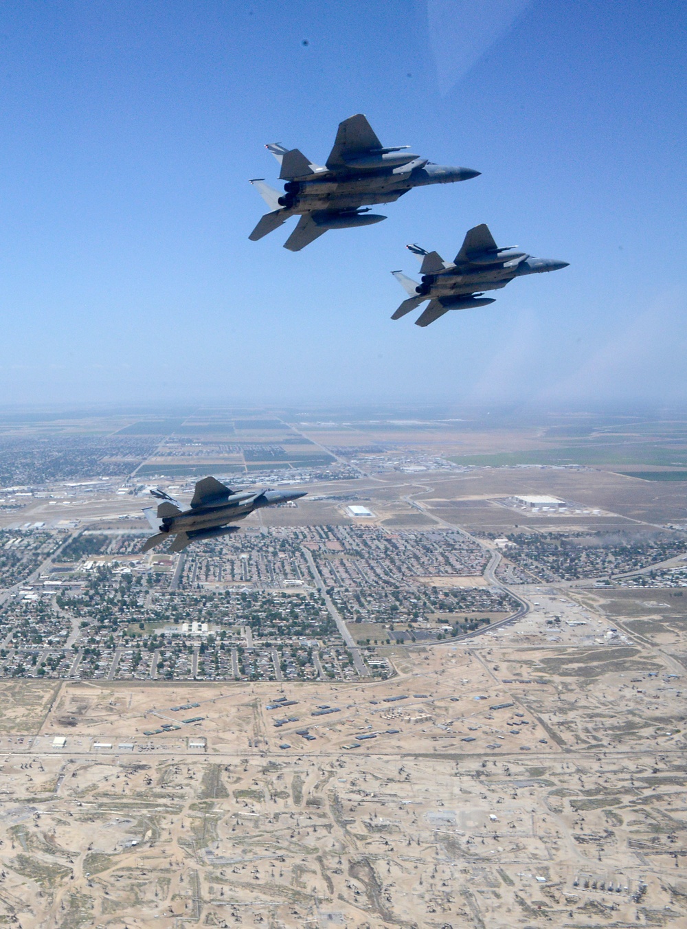 144th Fighter Wing's F-15C Eagle Fighter Jets Flyover