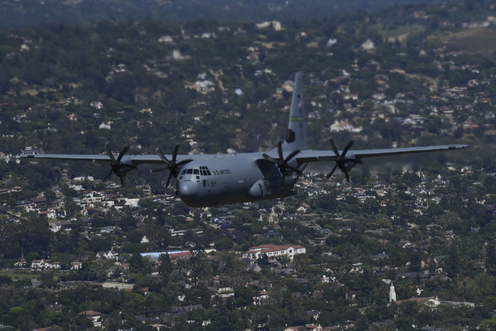 Cal Guard's 146th Airlift Wing salutes health care workers and first responders with flyover