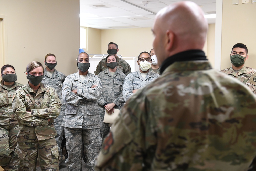 North Carolina Army and Air National Guard Medical Technicians Set Up COVID-19 Medical Support Shelter