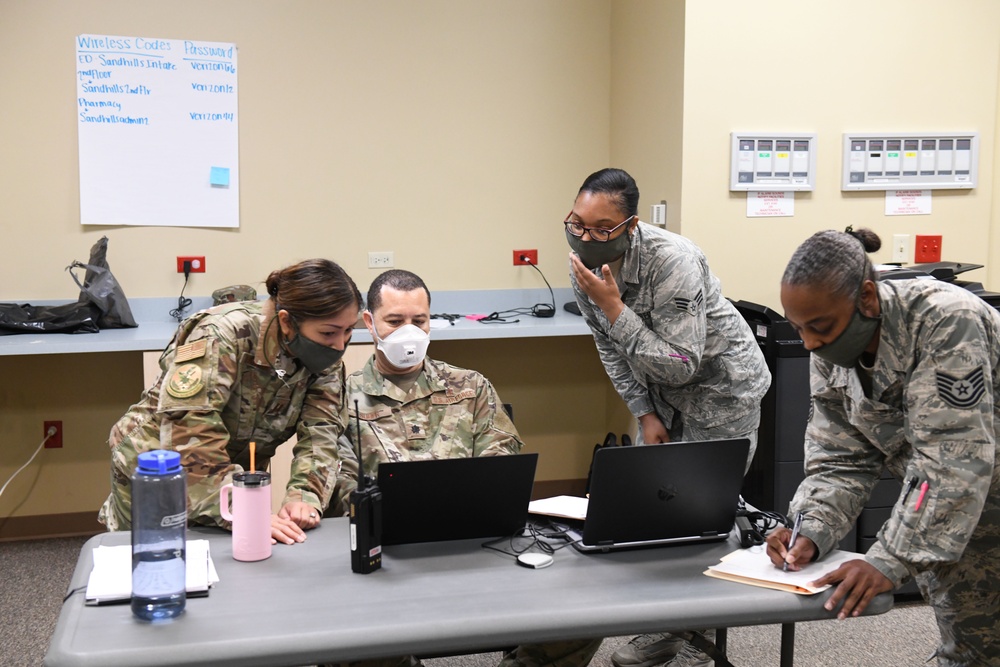 North Carolina Army and Air National Guard Medical Technicians Set Up COVID-19 Medical Support Shelter