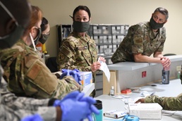 North Carolina Army and Air National Guard Medical Technicians Set Up COVID-19 Medical Support Shelter