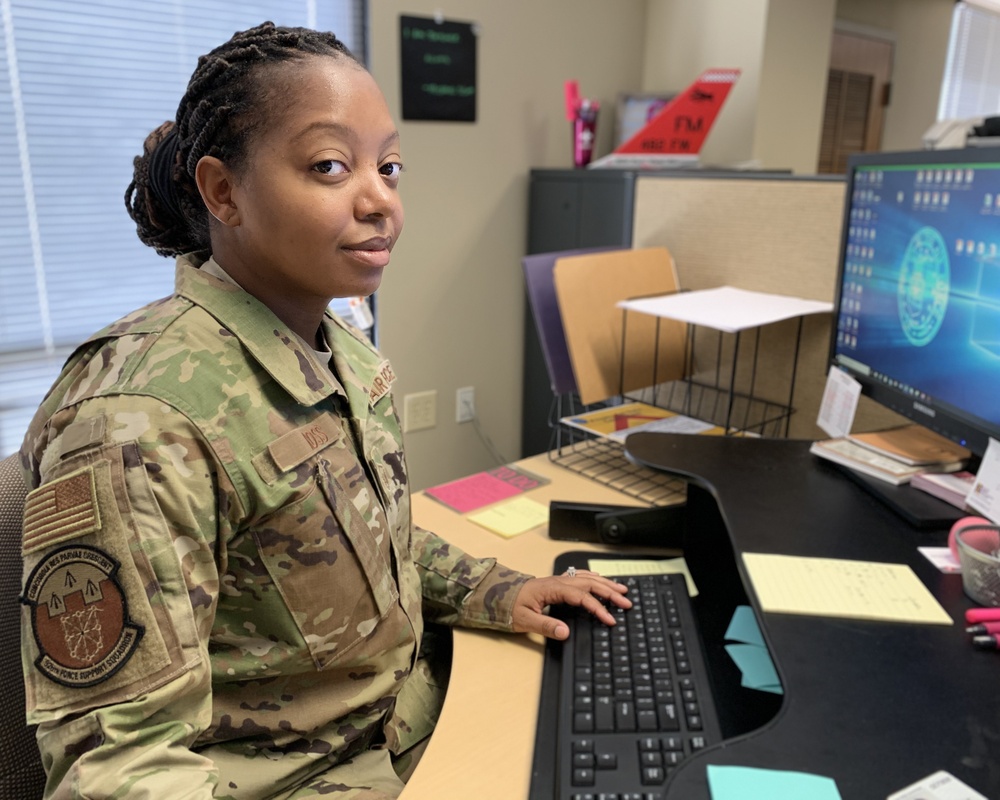 926th Wing Airman taking care of deployers