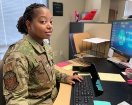 926th Wing Airman taking care of deployers