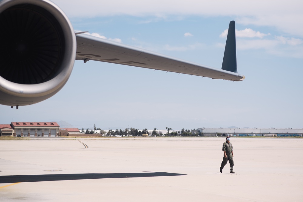 452nd AMW honor 1st responders with C-17 and KC-135 flyovers