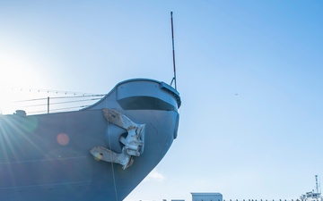 USNS Mercy Sailors Render Honors to the USS IOWA