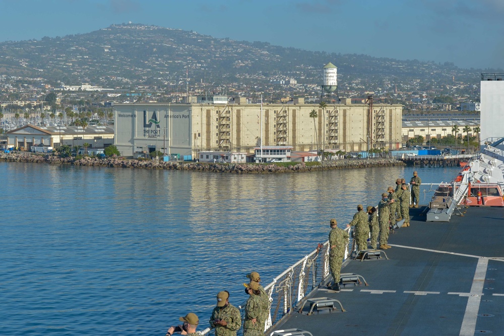 USNS Mercy Sailors Depart LA