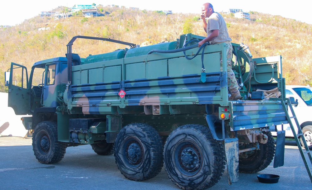 VING's 786th CSSB utilizes it's Tank and Pump Unit to retrieve fuel for COVID-19 missions