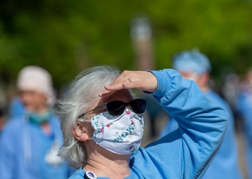 Airmen of 124th Fighter Wing and 366th Fighter Wing Salute Healthcare Workers of Idaho with a Joint Flyover