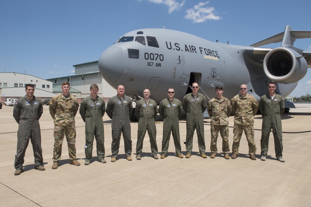 Operation American Resolve: 167th Airlift Wing Honored Local COVID-19 Responders with Flyover