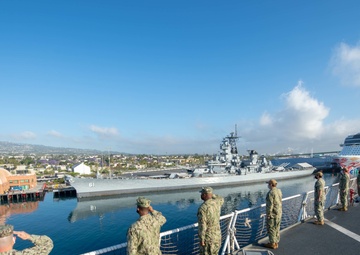 USNS Mercy Departs Los Angeles
