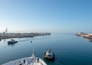 USNS Mercy Departs Los Angeles
