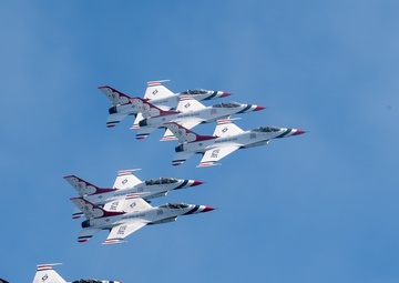 Thunderbirds Fly Over Hospital Ship USNS Mercy