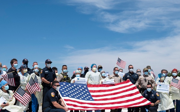 452nd AMW Honor SoCal 1st Responders with C-17 and KC-135 Flyovers