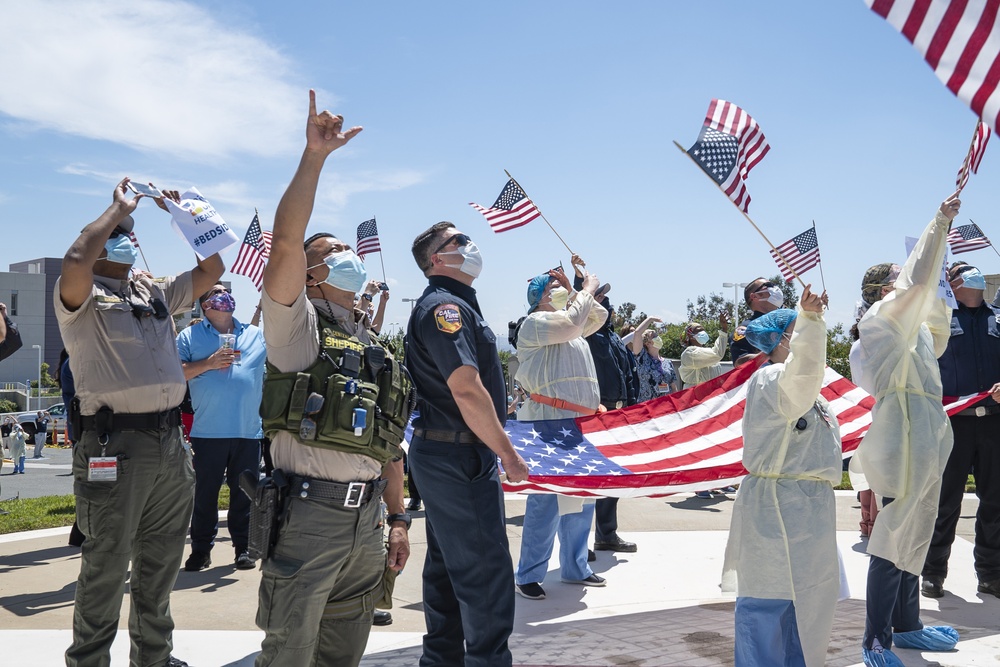 452nd AMW Honor SoCal 1st Responders with C-17 and KC-135 Flyovers