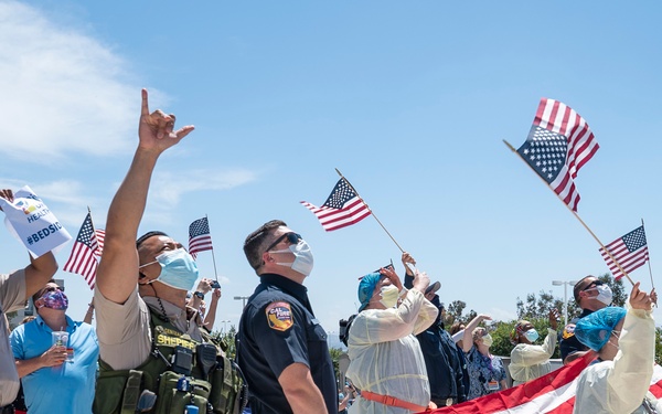 452nd AMW Honor SoCal 1st Responders with C-17 and KC-135 Flyovers