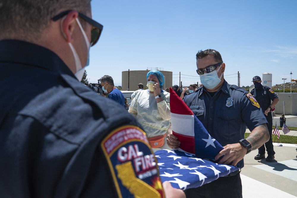 452nd AMW Honor SoCal 1st Responders with C-17 and KC-135 Flyovers