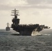 USS Nimitz and USS Ralph Johnson steam in formation