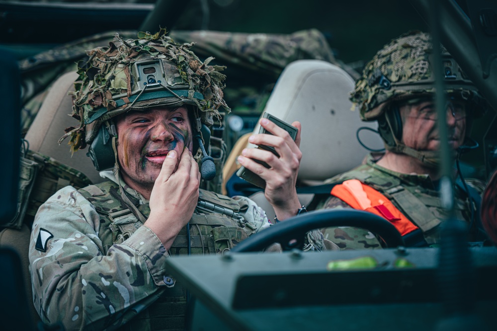 British Soldiers conduct recon exercise during eFP NATO BG-P