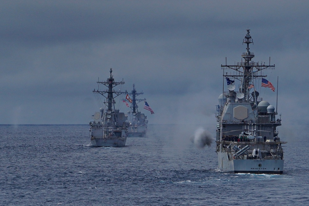 Carrier Strike Group 11 participates in a live-fire event