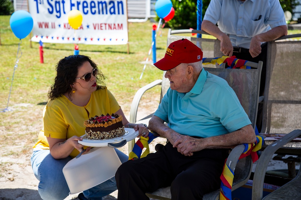 Retired 1stSgt James Freeman Birthday Celebration Parade