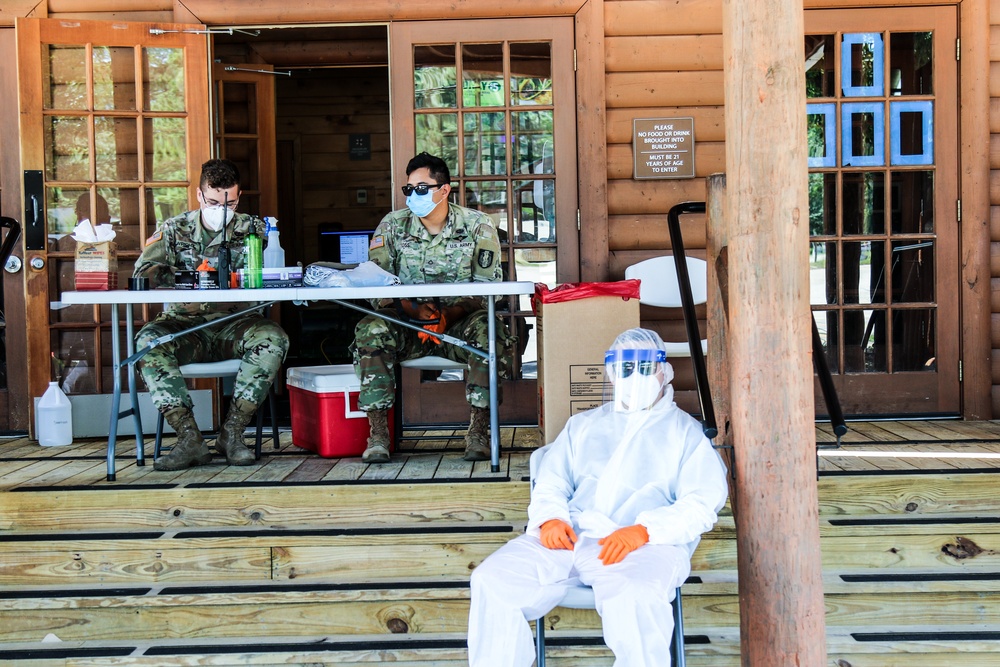 Texas National Guard Mobile Testing Team visits Alabama-Coushatta Reservation