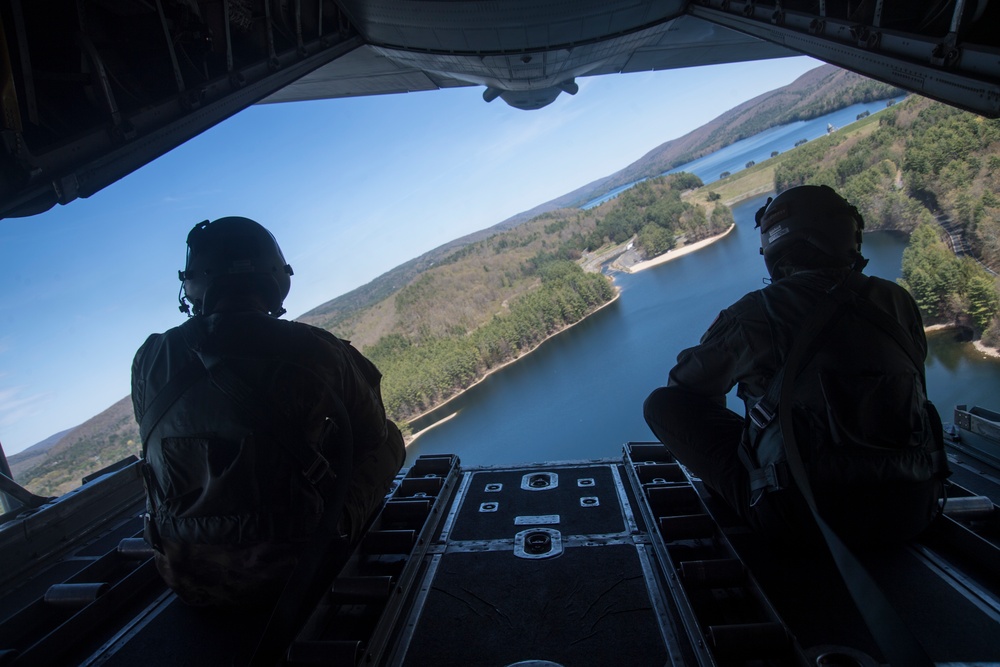 Connecticut Air National Guard conducts tribute flyover for healthcare workers