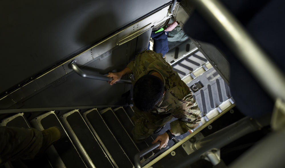 C-17s receive cargo at ASAB