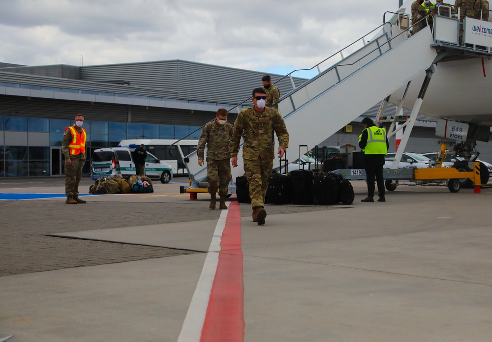 3rd ID soldiers arrive in Poland for DEFENDER mission