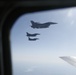 KC-135 refuels F-16 Fighting Falcons during Wisconsin Flyovers