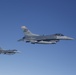 KC-135 refuels F-16 Fighting Falcons during Wisconsin Flyovers