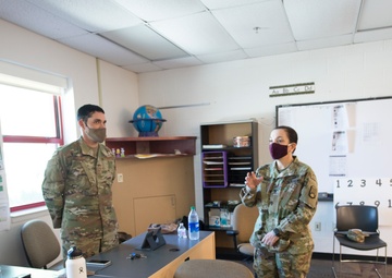 Airmen in the New Mexico National Guard patrol an alternate care site in Shiprock, N.M. 