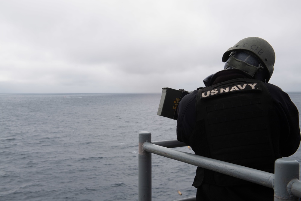 USS Princeton conducts a live-fire exercise