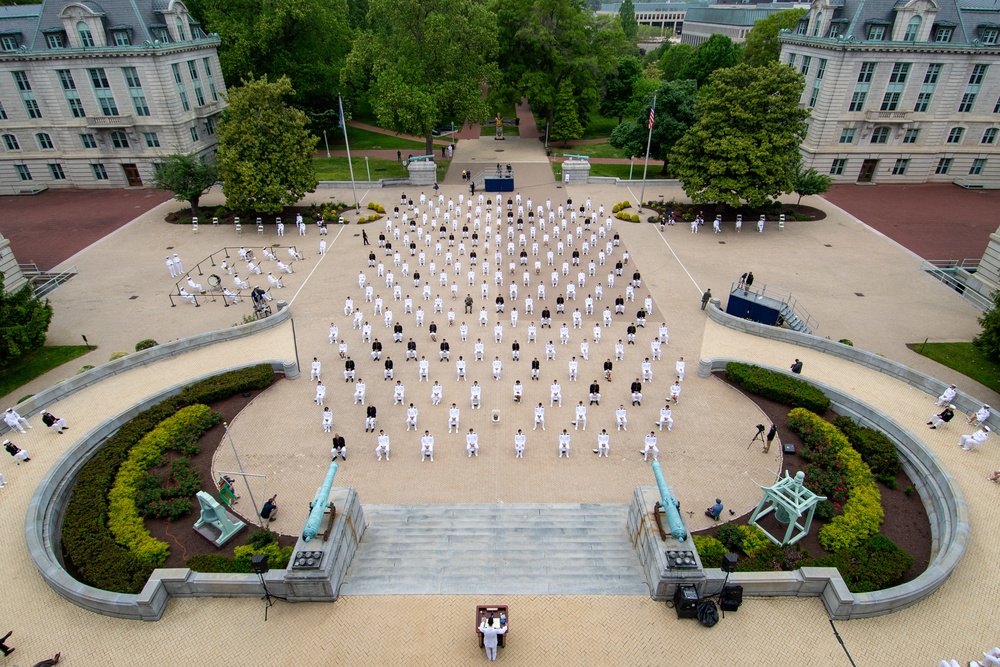 The United States Naval Academy holds the fourth swearing-in event for the Class of 2020