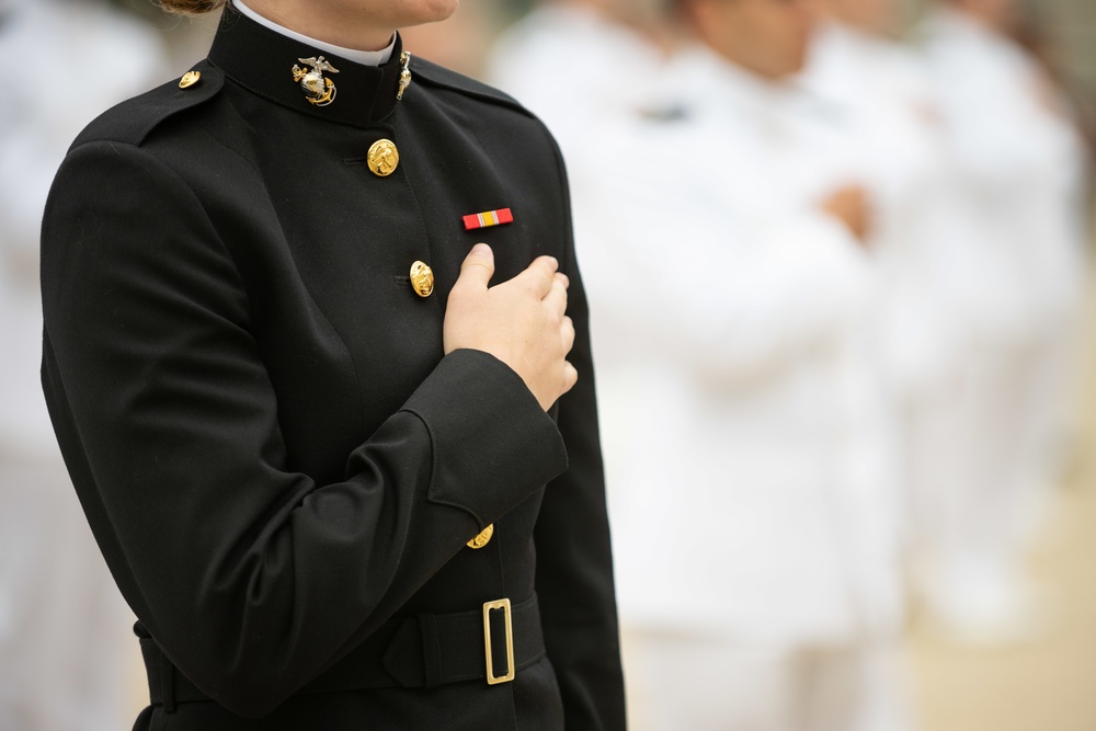 The United States Naval Academy holds the fourth swearing-in event for the Class of 2020