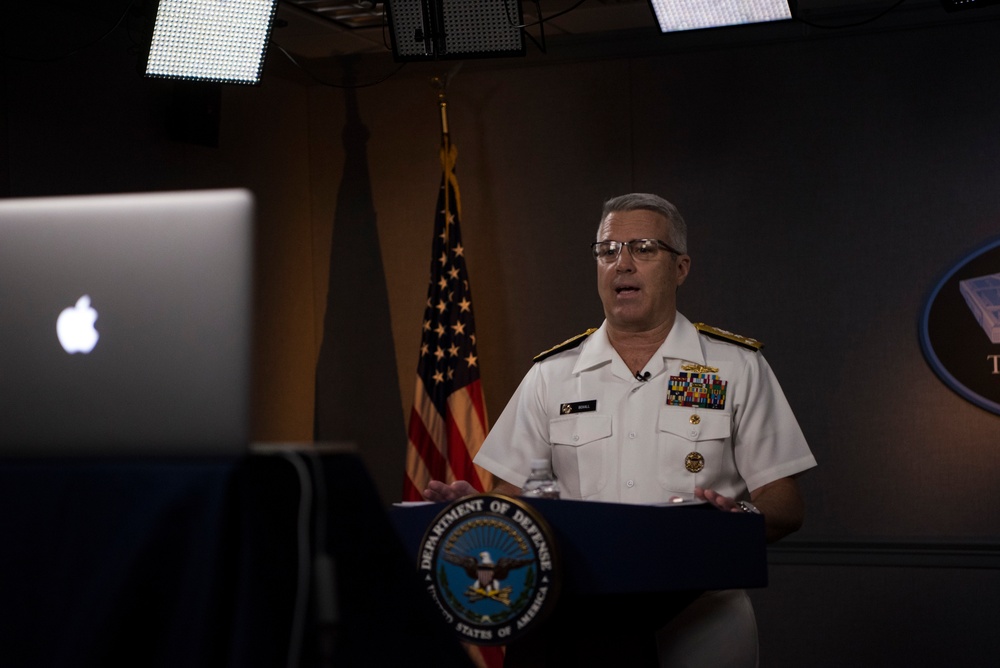 Admiral Delivers Virtual Commencement, Oath of Office to NROTC at Penn State