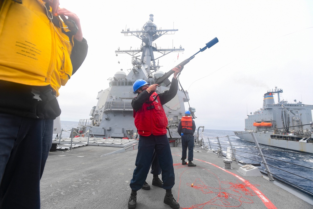 USS Ralph Johnson Conducts Replenishment-at-Sea