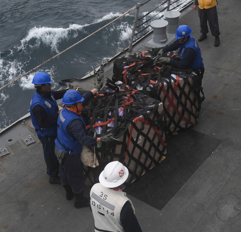USS Ralph Johnson Conducts Live Fire Exercise