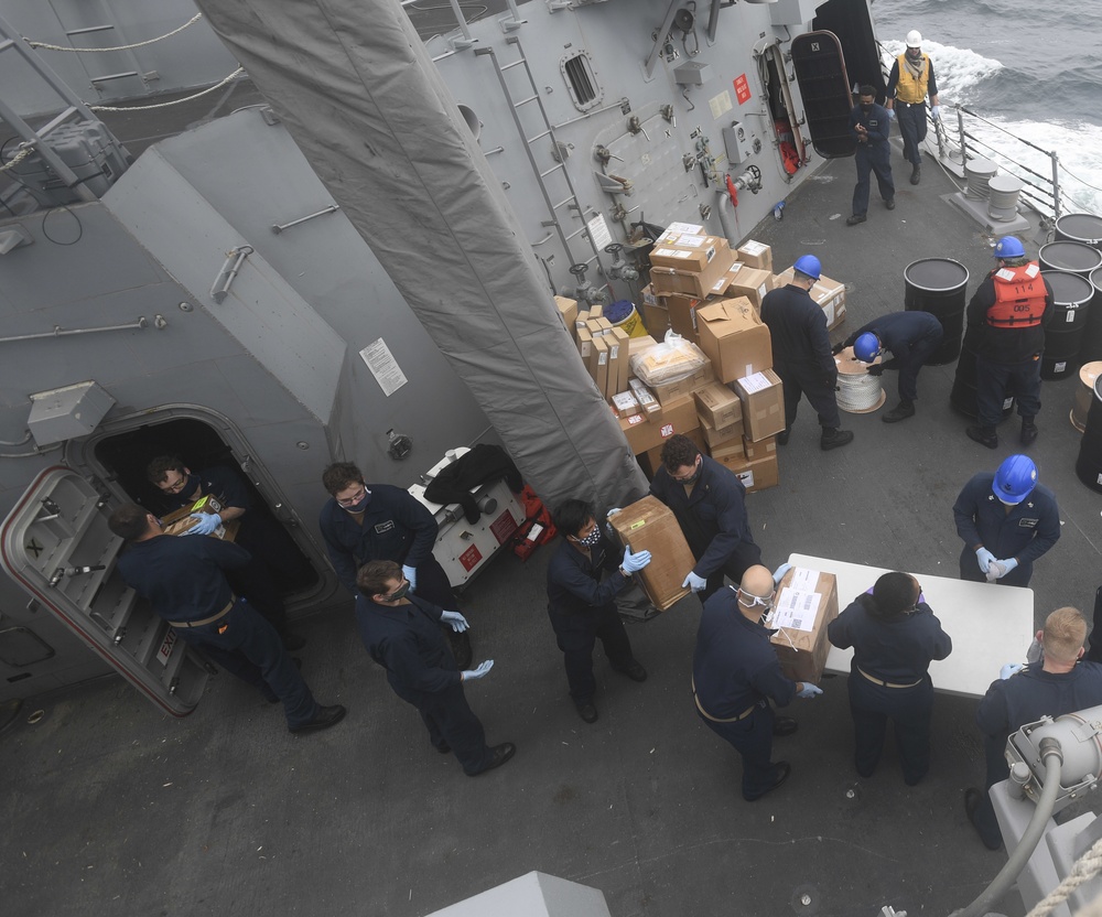 USS Ralph Johnson Conducts Replenishment at Sea
