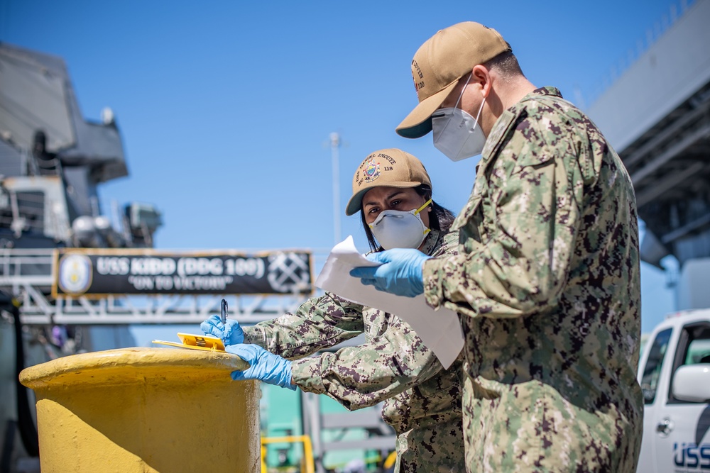 USS Kidd Conducts Crew Swap, Transitions to Next Phase of COVID-19 Recovery
