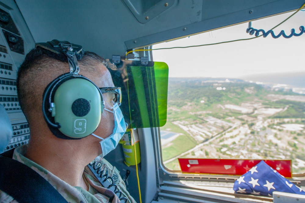 Team Hickam conducts Hawaii flyover honoring those who 'flatten the curve'